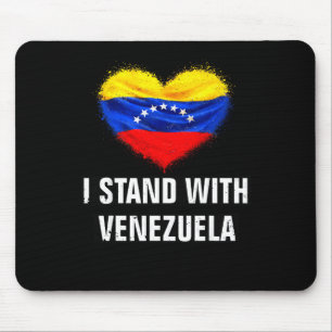 Frauen halten venezolanische Flagge und unterstütz Mousepad