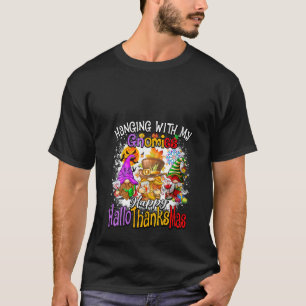 Frauen Hängen mit meinen Gnomies Frohes Hallothank T-Shirt