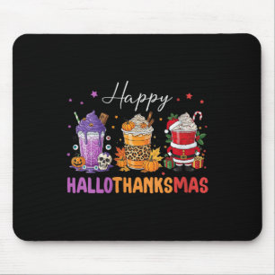 Frauen Happy Hallothanksmas Halloween Thanksgiving Mousepad