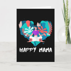 Frauen Happy Mama - Muttertags-Yoga Karte
