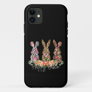 Frauen Happy Oaster Leopard Bunny Trio Case-Mate iPhone Hülle