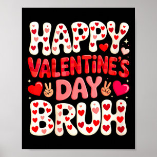 Frauen Happy Valentinstag Herzen passend für Kinde Poster