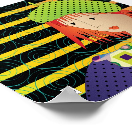 Frauen Hats Beret Poster (Ecke)