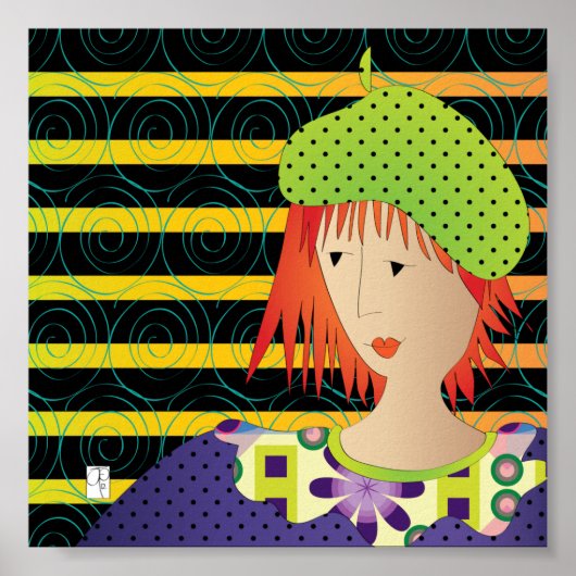 Frauen Hats Beret Poster (Vorne)