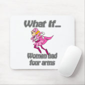 Frauen hatten vier Arme Mousepad (Mit Mouse)
