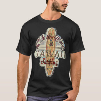 Frauen Hawaii Surfen gestört Vintag Retro Sur T-Shirt