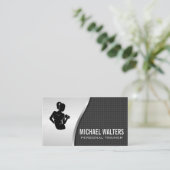 Frauen heben Gewicht | Personal Trainer Visitenkarte (Stehend Vorderseite)