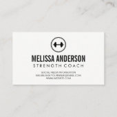 Frauen heben Kettle Bell Gewicht | Fitness Visitenkarte (Rückseite)