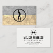 Frauen heben Kettle Bell Gewicht | Fitness Visitenkarte (Vorne/Hinten)