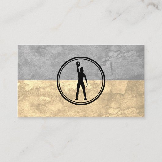 Frauen heben Kettle Bell Gewicht | Fitness Visitenkarte (Vorderseite)