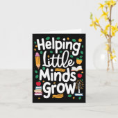 Frauen helfen kleinen Minds, wieder zur Schule zur Karte (Gelbe Blume)