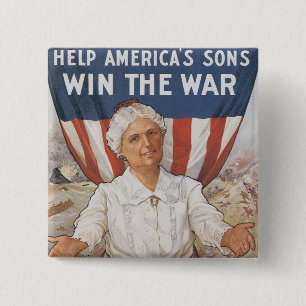 Frauen! Helft Amerikas Söhnen Button