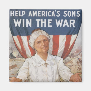 Frauen! Helft Amerikas Söhnen Magnet