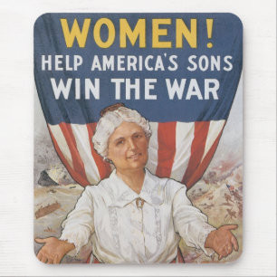 Frauen! Helft Amerikas Söhnen Mousepad
