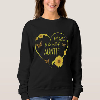 Frauen Herz Sonnenblume gesegnet, als Tantchen bez Sweatshirt
