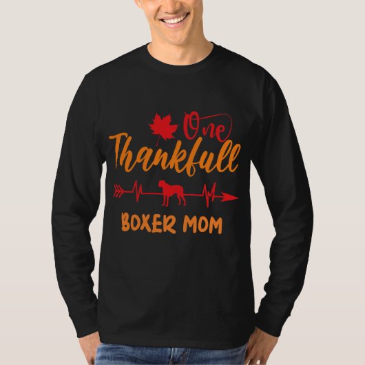Frauen Herzschlag Erntedank Dankbarkeit Boxer Mama T-Shirt (Vorderseite)