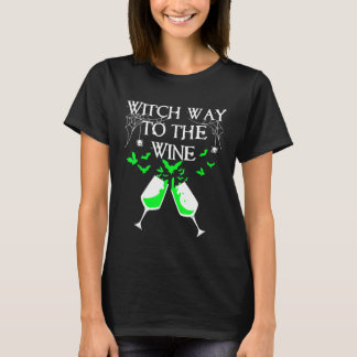 Frauen Hexenweg zum Wein-Shirt T-Shirt