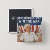 Frauen! Hilfe für Amerikas Söhne Button (Vorne & Hinten)