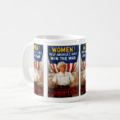 Frauen! Hilfe für Amerikas Söhne Kaffeetasse (Vorderseite Links)