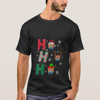 Frauen Ho Ho Ho Pitbull Terrier Hundeliebhaber Wei T-Shirt