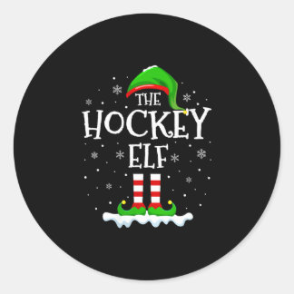 Frauen-Hockey-Elf-Squad-Weihnachts-Familien-Matchi Runder Aufkleber