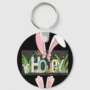 Frauen, Honig, glückliche Ostern, sonnige Ohren Schlüsselanhänger