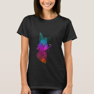 Frauen Howl Wildlife Forest Animal Predator Portra T-Shirt