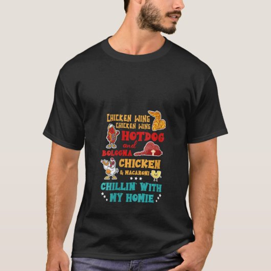 Frauen Hühnerflügel Hot Dog und Bologna Chicken & T-Shirt (Vorderseite)
