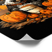 Frauen Hund Halloween Poster (Ecke)