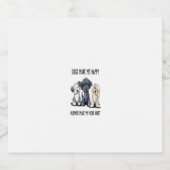 Frauen Hunde machen mich glücklich, Menschen mache Schaumweinetikett (Einzelnes Label)