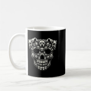 Frauen Hundeschädel Röntgen Halloween Skelett Schw Kaffeetasse