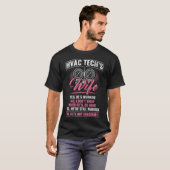 Frauen HVAC Techs Ehefrau HVAC Tech HVAC Technisch T-Shirt (Vorne ganz)