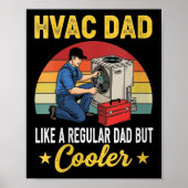 Frauen Hvac Vater aber Cooler Mens Funny Hvac Tech Poster (Vorne)
