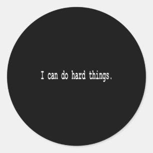 Frauen I Can Do Hard Things V-Ausschnitt  Runder Aufkleber