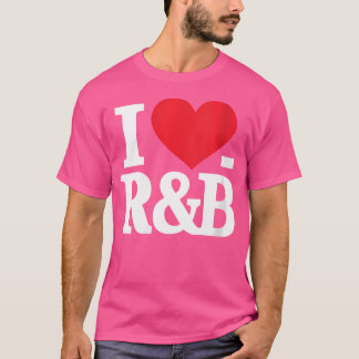 Frauen I Liebe Heart Rb Music I Liebe Rb Retro Mus T-Shirt
