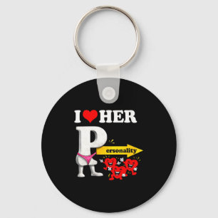 Frauen I Love Her Ity Lustiger Valentinstag Paare Schlüsselanhänger