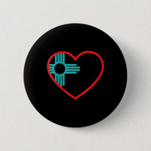 Frauen I Love New Mexico Herz Zia Symbol New Mexi Button