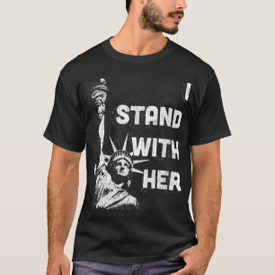 Frauen I Stand With Her T Statue of Liberty VNeck T-Shirt