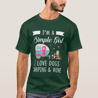 Frauen Ich Bin Ein Einfaches Mädchen Liebe Hunde C T-Shirt