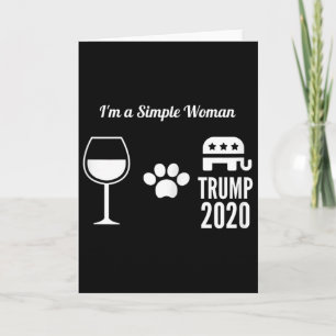 Frauen Ich bin eine einfache Frau lustiger Wein Hu Karte