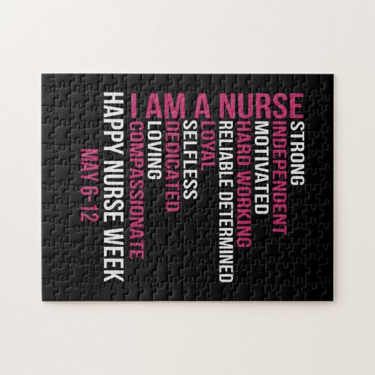 Frauen ich bin eine Krankenschwester glückliche Kr Puzzle (Horizontal)