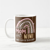 Frauen Ich habe zwei Titeln Mama Nini Regenbogen N Kaffeetasse (Links)