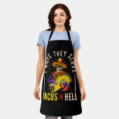 Frauen ich hoffe, sie dienen Tacos in Hell Hallowe Schürze (Getragen)