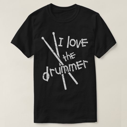 Frauen ich Liebe der Drummer Crossed drumsticks Mu T-Shirt (Design vorne)