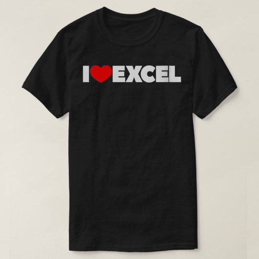 Frauen ich Liebe Herz Excel VNeck T-Shirt (Design vorne)