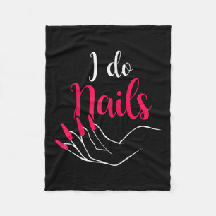 Frauen Ich mache Nägel Nageltechnikerin Fleecedecke