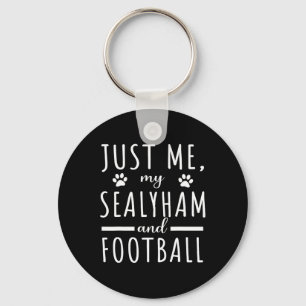 Frauen Ich Mein Sealyham Und Football-Mama Lustige Schlüsselanhänger