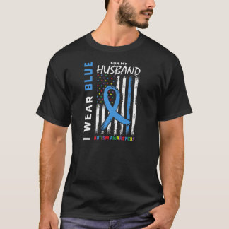 Frauen Ich Trage Blau Für Meinen Mann Autismus-Bew T-Shirt
