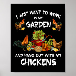 Frauen Ich will einfach nur in meinem Garten arbei Poster