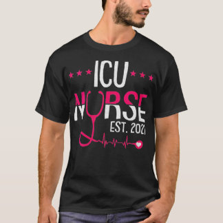 Frauen ICU Nurse Est 2021 Registered Nursing RN Gr T-Shirt